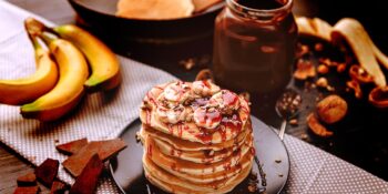 Panqueca americana com nutella e banana