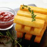 Polenta frita crocante tudo gostoso