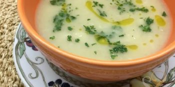 Sopa de inhame e abóbora