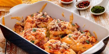 Frango gratinado com tomate seco