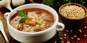 Sopa de cevada e coração