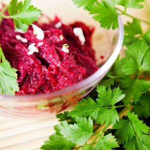 Salada de beterraba e maionese tudo gostoso
