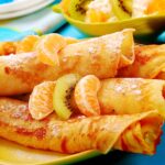 panqueca recheada com cream cheese e geleia tudo gostoso