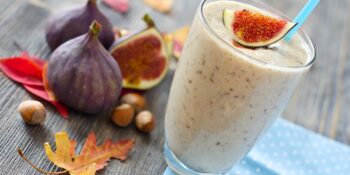 Vitamina com figo e aveia
