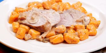 Lombo suíno com batata doce