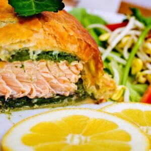 Salmão com massa folhada