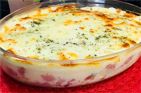 batata gratinada com alho poró prático demais