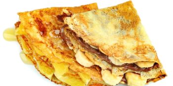 Crepe de banana e abacaxi