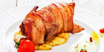 Frango assado com bacon