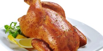 Frango assado com mostarda e mel