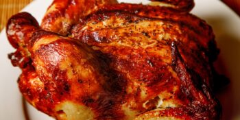 Frango assado com tomilho e laranja