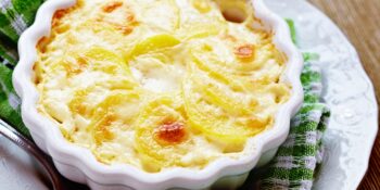 Gratinado de linguiça e batata