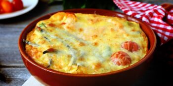 Camarão gratinado com creme de batata