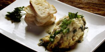 Bacalhau desfiado aperitivo