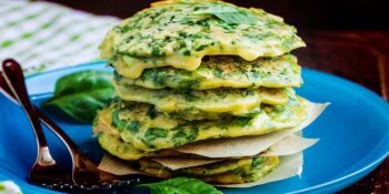 Massa de panqueca com espinafre