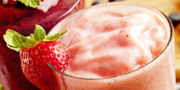 Milk shake de morango fresco
