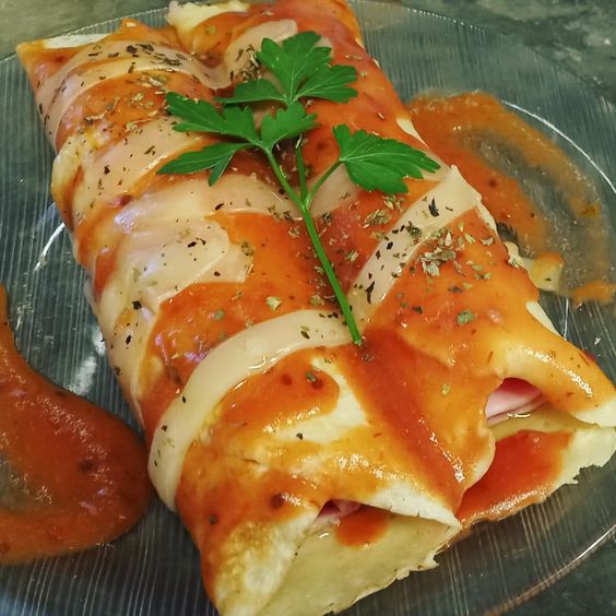 panqueca recheada com cream cheese e geleia simples fácil