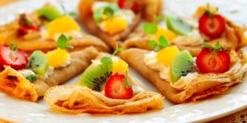 Panquecas com frutas