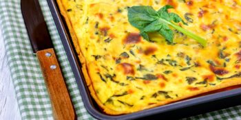 Quiche de espinafre e queijo boursin