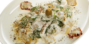 ravioli ao molho branco