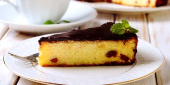 Torta de ricota com cobertura de chocolate