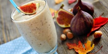 Vitamina de figo e avelãs