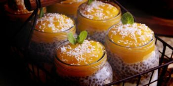 Chia com ricota e manga