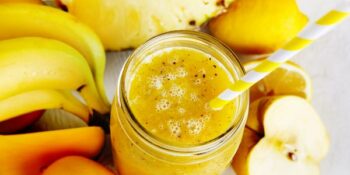 Suco de frutas com chia