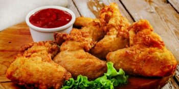 Asas de frango empanadas