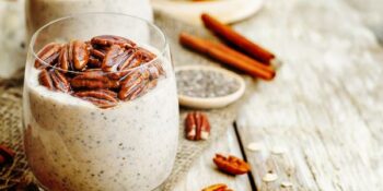 Pudim fit de chia com pecan