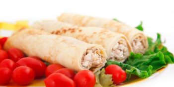 panqueca com frango e requeijão