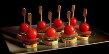 aperitivo de presunto cru e alecrim