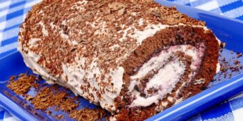 Rocambole com marshmallow