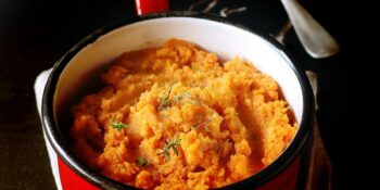 Purê de batata baroa e cenoura