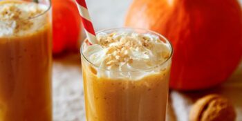 Suco de abóbora com nozes