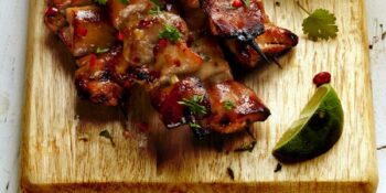 espeto de frango glaceado