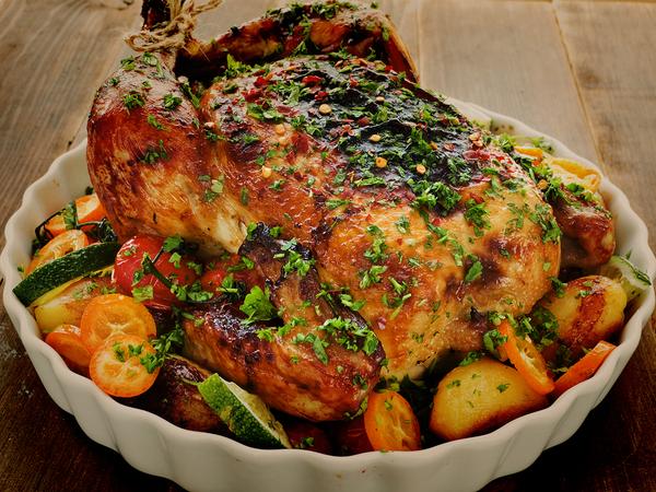 frango assado com ervas finas tudo gostoso