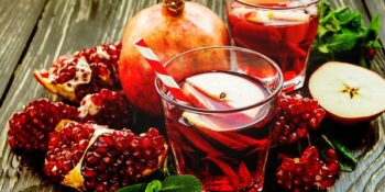 sangria com romã e maçã