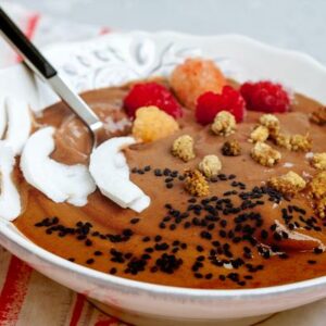 Receita de mousse de chia e chocolate super cremoso e aerado