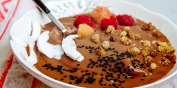 mousse de chia e chocolate