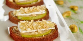 bruschetta de pera e brie