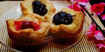 folhados com frutas
