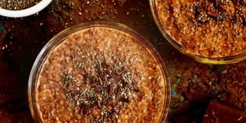 pudim de chia, canela e chocolate