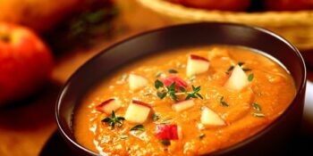sopa de batata doce e maçã