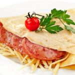 panqueca de queijo e lombo defumado simples fácil