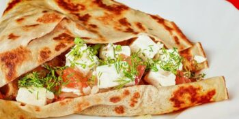 crepe com queijo de cabra