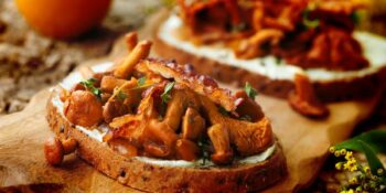 bruschetta de bacon e cogumelos