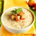 mingau de aveia com maçã e banana