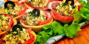 folhado com presunto de parma
