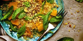 salada de abóbora com nozes